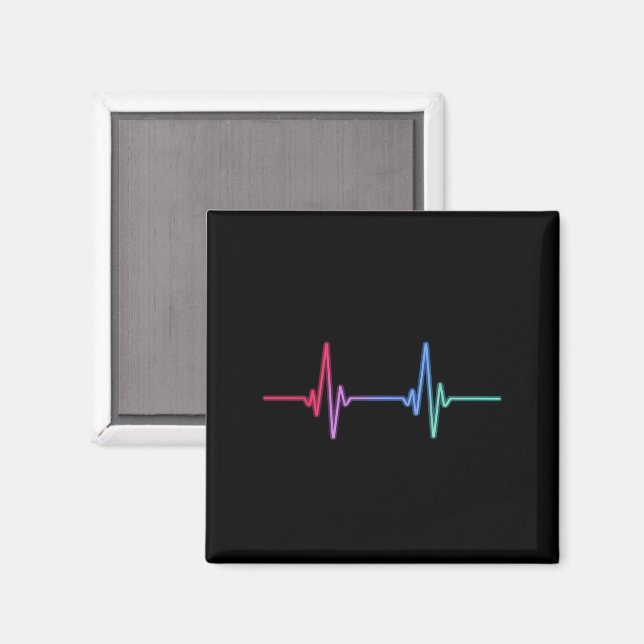 Hjärtstartare Regnbågsstolthet HBTQ-stödjande  Magnet (Front/Back)
