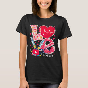 Hjärtstetoscope Cute Kärlek Sjuksköterskor Vale T Shirt