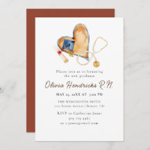 Hjärtstetoscope Inbjudan till sjuksköterska i Stud