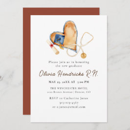 Hjärtstetoscope Inbjudan till sjuksköterska i Stud