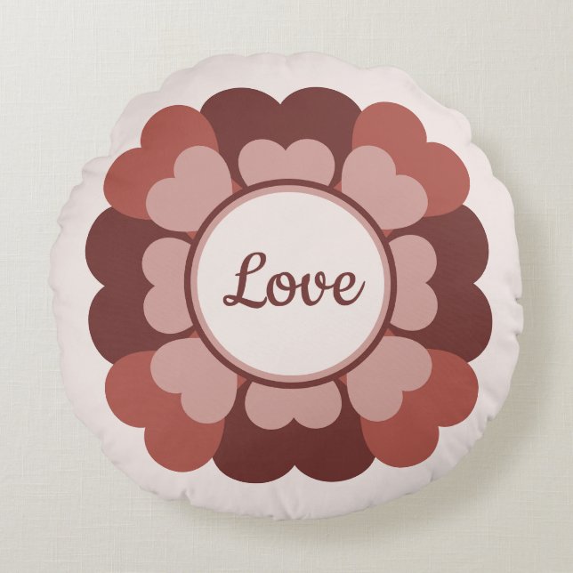 Hjärtstillande Rund Kudde (Framsidan)