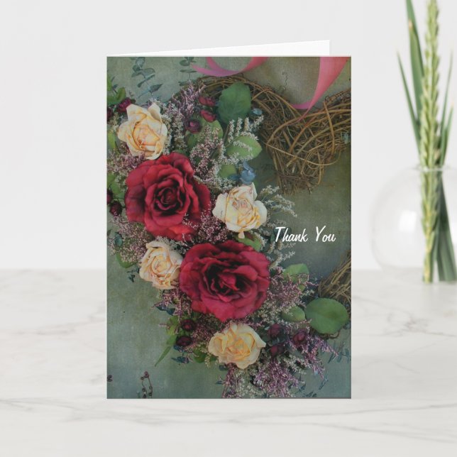 Hjärtstillande Tack Kort (Framsida)