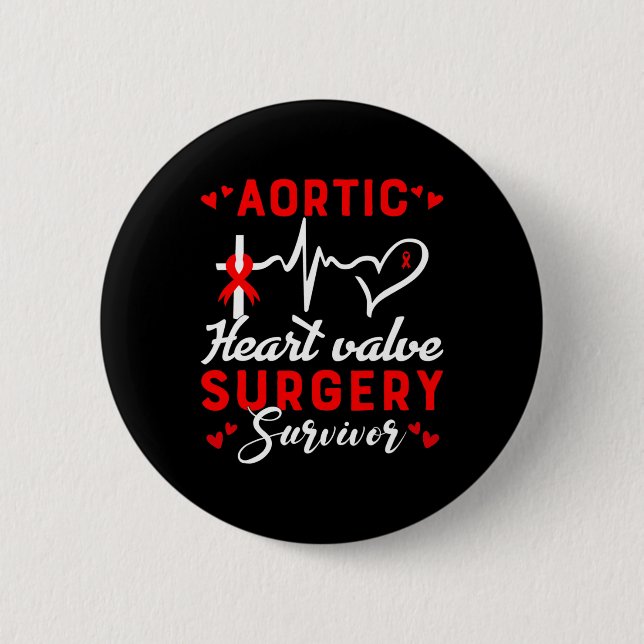 Hjärtstillestånd Survivor Heart Disease Awarene Knapp (Framsida)