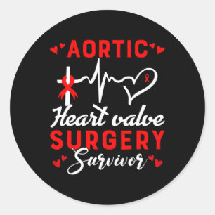 Hjärtstillestånd Survivor Heart Disease Awarene Runt Klistermärke