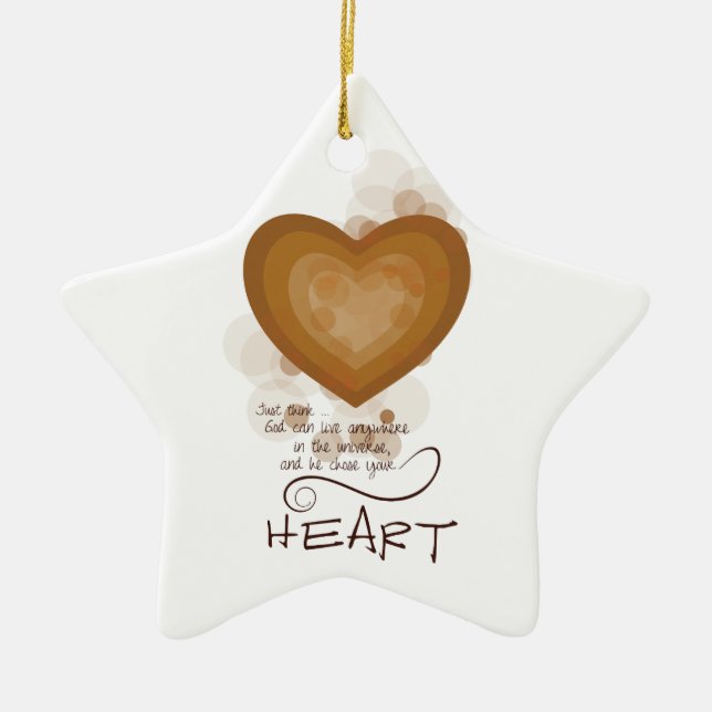 Hjärtstimulans, Religiösa, Grunge Julgransprydnad Keramik (Framsidan)