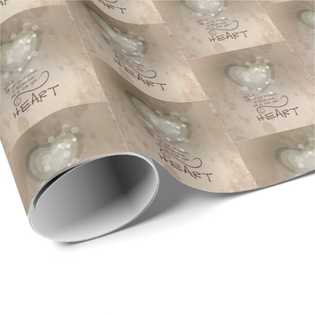 Hjärtstimulans, Religiösa, Grunge Presentpapper (Rullad Hörn)