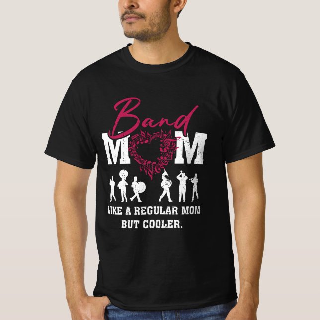 Hjärtstolt Marching Band Mamma som ett vanligt Mam T Shirt (Framsida)
