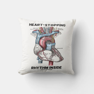 Hjärtstoppningsrytm inuti anatomiskt hjärta kudde