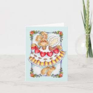 Hjärtstrupbunny - Valentine Card Helgkort