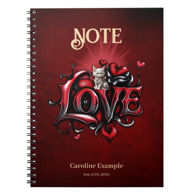 Hjärtsvetsare: Kärlek magi Anteckningsbok (Framsidan)