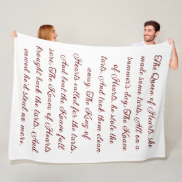 Hjärttartdrottning dikt fleecefilt