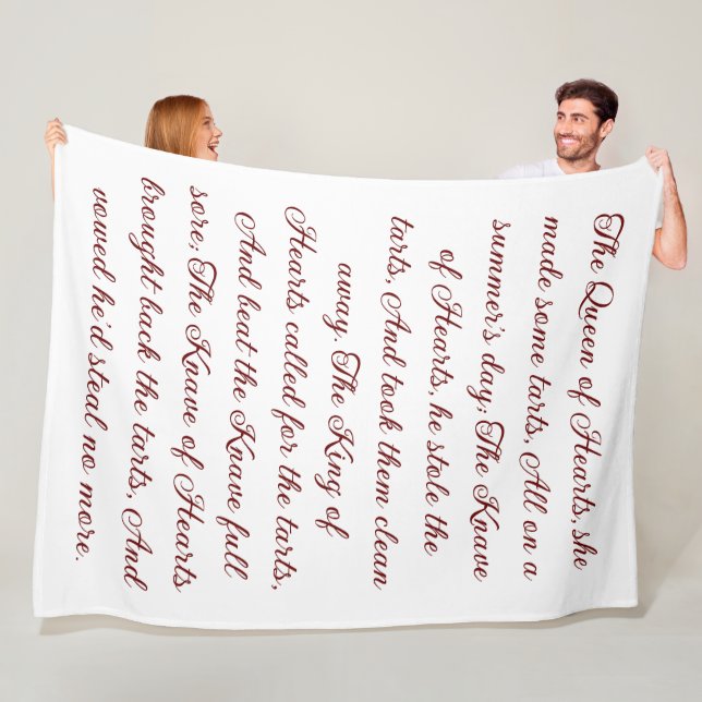 Hjärttartdrottning dikt fleecefilt (På plats)