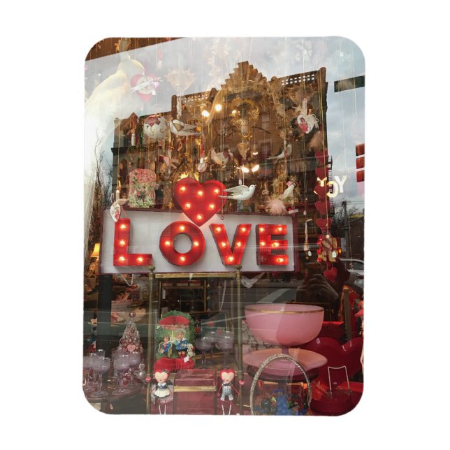 Hjärttecken för kärlek NYC Valentines Day Store Wi Magnet (Vertikal)