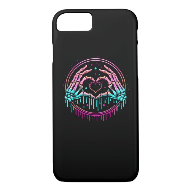 Hjärttecken Skeleton Hand - Spooky Skeleton Hallow Case-Mate iPhone Skal (Baksida)