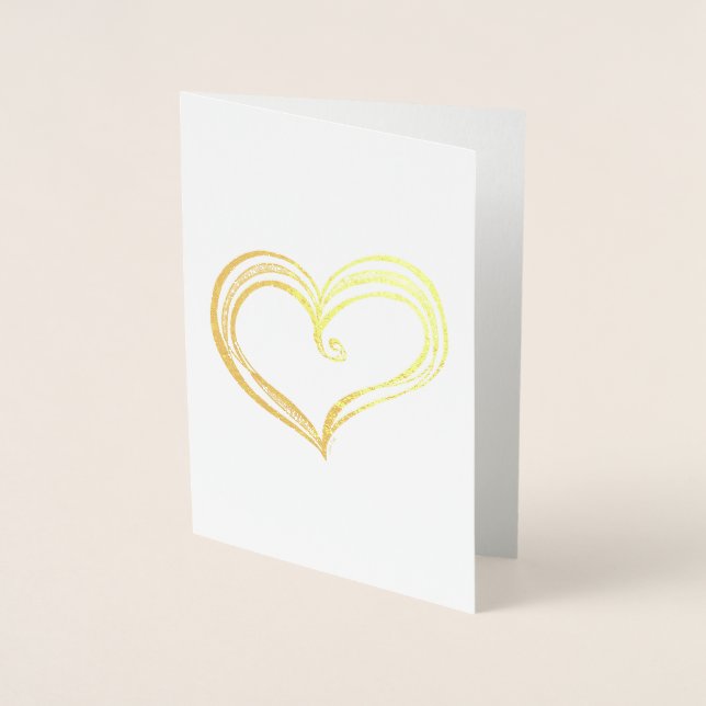 Hjärtteckning Folie Kort (Framsida)