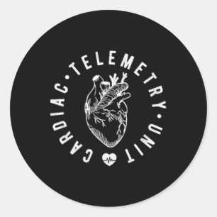 Hjärttelemetrienheten Nurse Cvicu Cardiac Telemet Runt Klistermärke