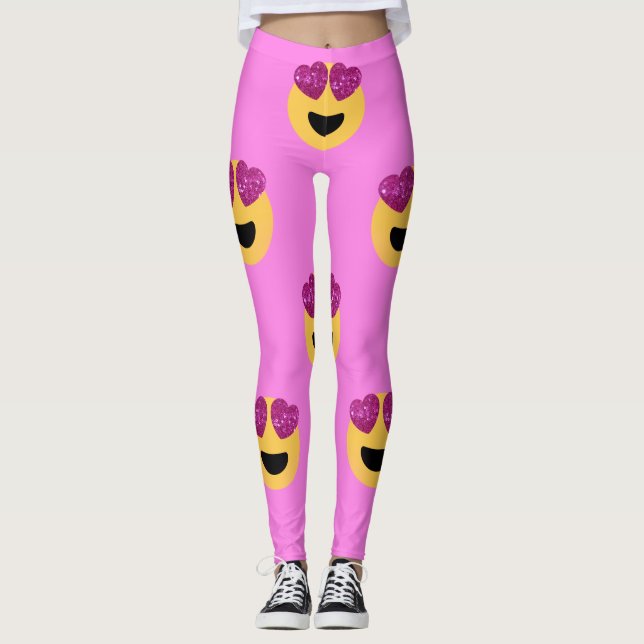 hjärttemoji-leggingor från öga leggings (Framsida)
