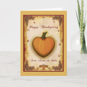 HjärtThanksgiving över Miles Card Helgkort