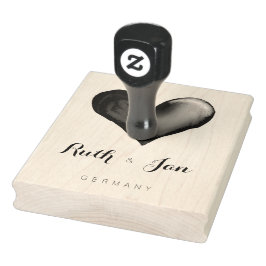 Hjärtthuggare i Frimärke Stämpel