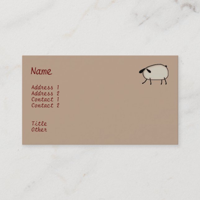 Hjärttopulat Affärskort Visitkort (Framsida)