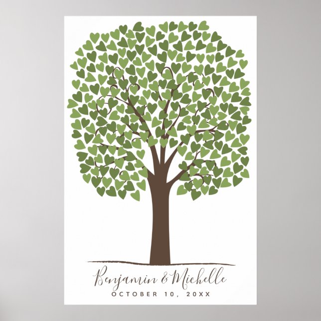 Hjärtträd - 250 Alternativ till signaturgästbok Poster (Framsidan)