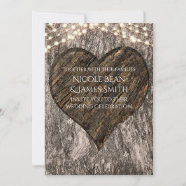 Hjärtträd & Ljus Bröllopsinbjudningar Inbjudningar