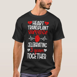 Hjärttransplantat Survivor 3: e årsdagen Hjärtklap T Shirt