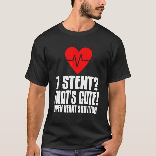Hjärttransplantat Survivor Design för efter attack T Shirt (Framsida)