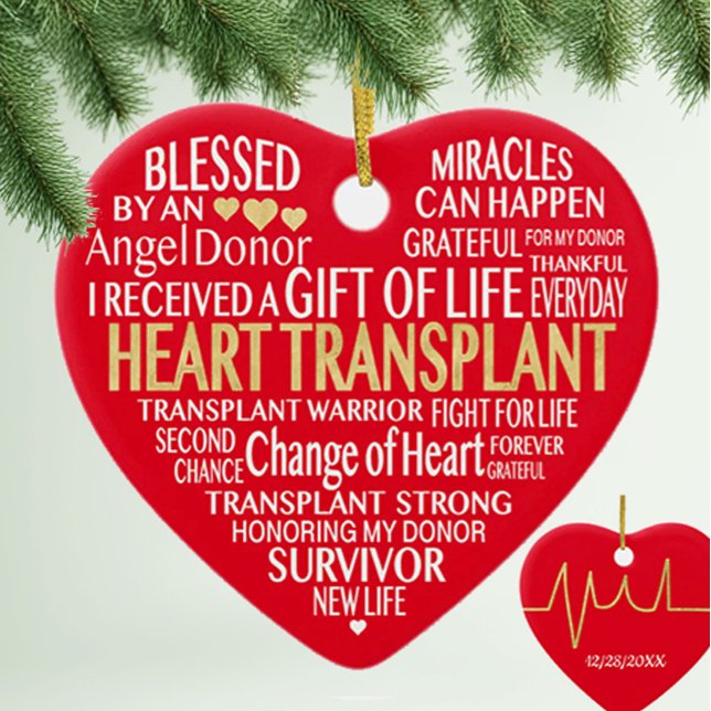 Hjärttransplantation i Ord Anpassade Ornament (Skapare uppladdad)