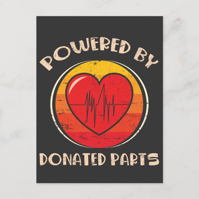 Hjärttransplantation Organmottagare Överlevnad Vykort (Framsida)