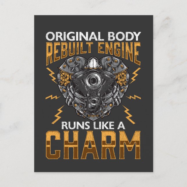 Hjärttransplantation Rebuild Engine Bypass Surgery Vykort (Framsida)