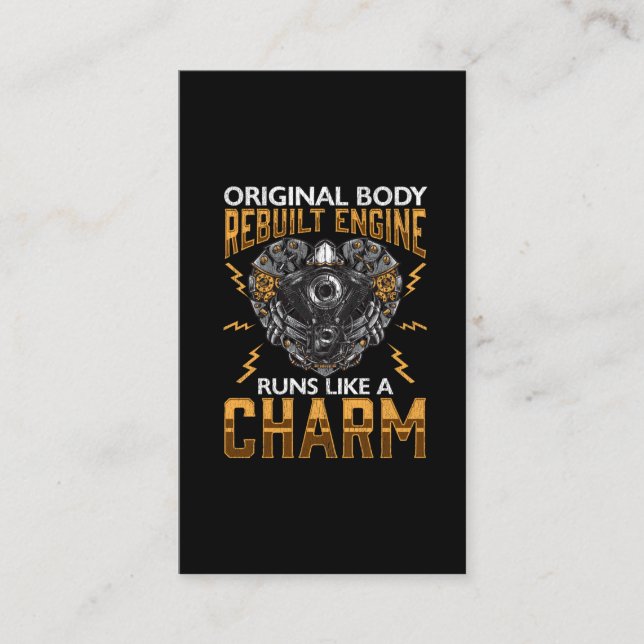 Hjärttransplantation Rebyggd motorcykelkirurgi Visitkort (Framsida)