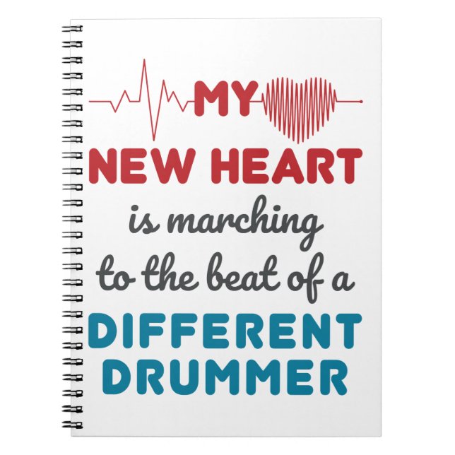 Hjärttransplantationsmottagare Nytt hjärtslag Anteckningsbok (Framsidan)