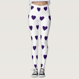 Hjärttryckta ben leggings