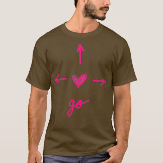 Hjärtupphängda skulpturer Bakåt Öppet hjärta T Shirt