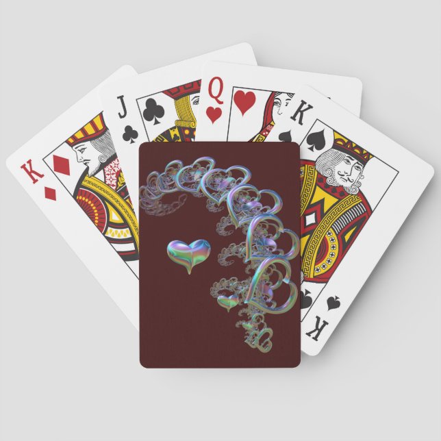 Hjärtuppspelningskort Casinokort (Baksidan)