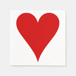Hjärtuppspelningskortsform Alla hjärtans dag Pappersservett