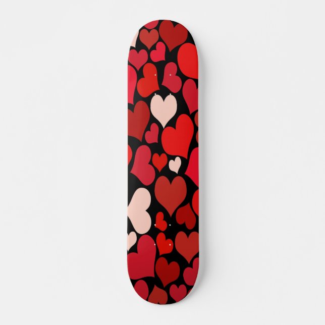 Hjärtutskrift Mini Skateboard Bräda 18,5 Cm (Framsida)