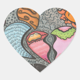 Hjärtvägar Hjärtformat Klistermärke