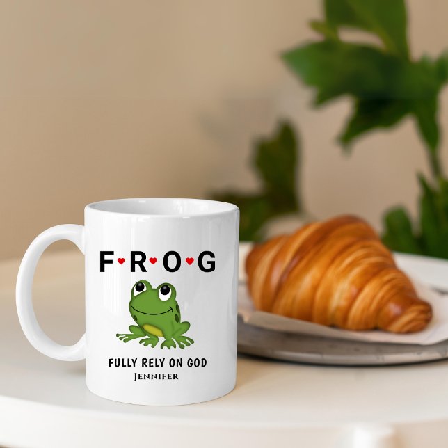 Hjärtvårdens Personlig är helt beroende av Gud Fro Kaffemugg (Skapare uppladdad)