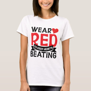 Hjärtvårdsmånad, Bära Röd, hjärtsjukdom T Shirt