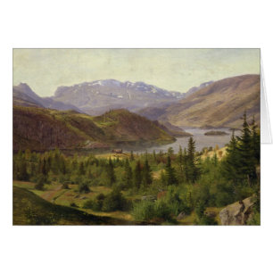 Hjelle i Valders, belägger med tegel fjorden, 183 Hälsningskort