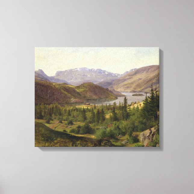Hjelle i Valders, Tile Fjord, 1835 Canvastryck (Framsida)