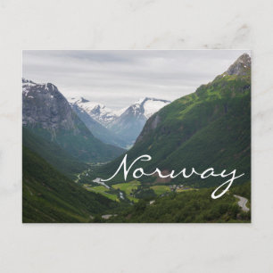 Hjelle valley i vykort för Norge