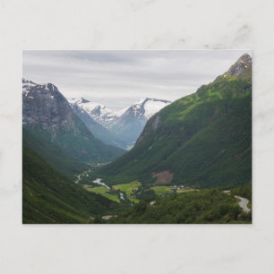 Hjelle valley i vykort för Norge