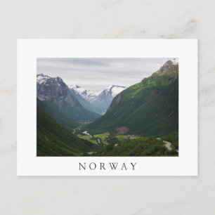 Hjelle valley i vykort för vit Norge