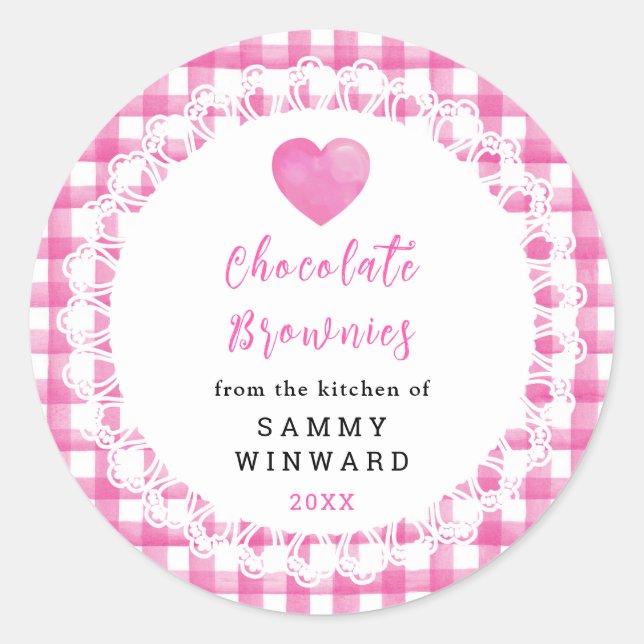 Hjemmagjorda Chokladbrownies Etikett (Framsida)