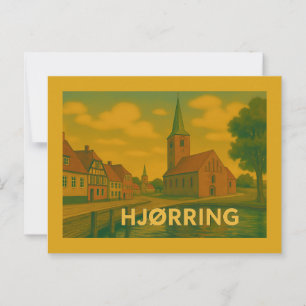 Hjørring Danmark Kyrka Vykort