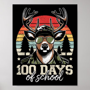 Hjort 100 dagar för barnpojkar i skolan 100 dagar poster