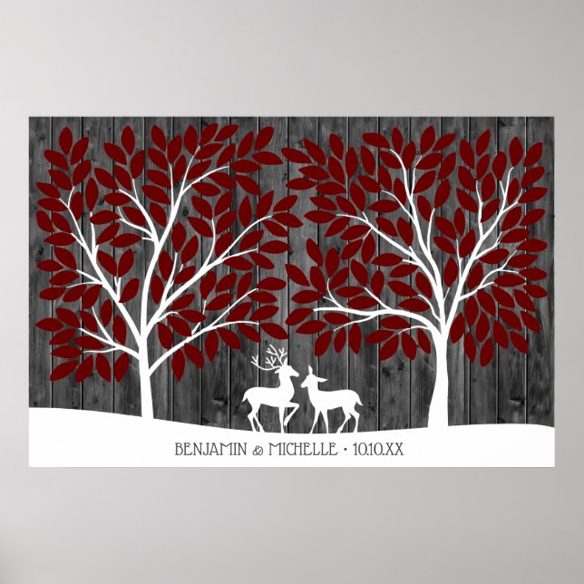 Hjort - 200 Namnteckning Guest Bok Alternative Poster (Framsidan)